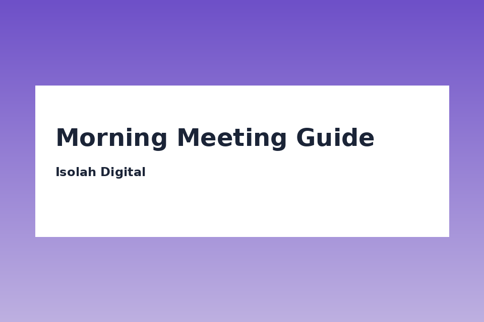 Morning Meeting Guide